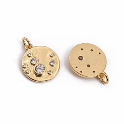 Латунные микропаве прозрачные подвески с фианитом&nbsp;ZIRC-L091-034G