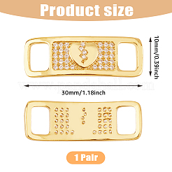1 пара пряжек для обуви из сплава и кубического циркония&nbsp;FIND-HY0003-40