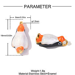 Подвески из нержавеющей стали 304 с эмалью&nbsp;STAS-OY011-88G