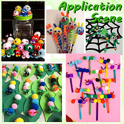 150шт полиэстеровый помпон-шар&nbsp;DIY-SC0031-33F