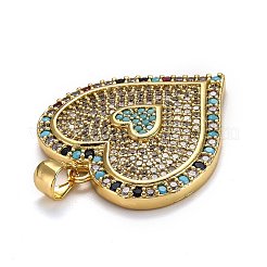 Латунные микро проложить кубического циркония подвески&nbsp;ZIRC-L100-028G