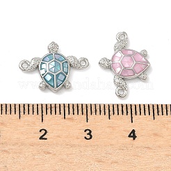 Подвески-соединители в виде черепахи из латуни с эмалью&nbsp;KK-H534-03P