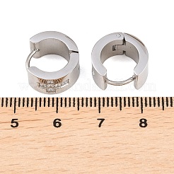 Серьги-кольца из нержавеющей стали 304 с микропаве из прозрачных кубических цирконий&nbsp;EJEW-G457-03P