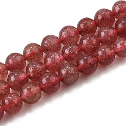 Природного кварца клубники нитей бисера&nbsp;G-L621-B09-6mm