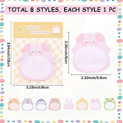 8 шт. 8 стиля милые животные блокнот для заметок клейкие заметки&nbsp;DIY-CP0012-68B