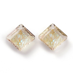 Подвески из тисненого стекла со стразами&nbsp;GLAA-J101-03A-001PS