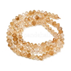 Нити из нагретых натуральных цитриновых бусин&nbsp;G-B175-A05-4x6mm