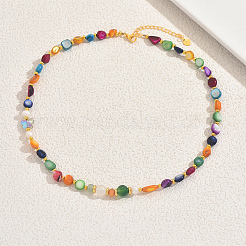 Ожерелья из бисера из окрашенных натуральных ракушек для женщин&nbsp;UA5523