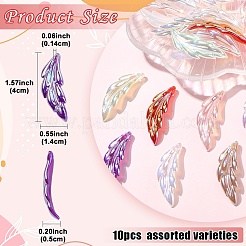 10 шт. переливающихся акриловых подвесок с УФ-покрытием&nbsp;OACR-YW0004-27