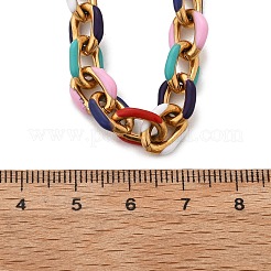 Ожерелья из нержавеющей стали 304 с цветной эмалью для женщин&nbsp;NJEW-P328-01G