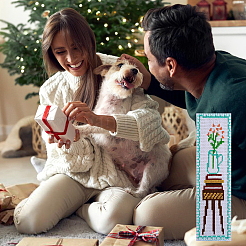 Хлопчатобумажная ткань для вышивки крестиком DIY-WH0702-01