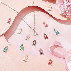 96шт 8 цвета сплава эмалевые подвески&nbsp;ENAM-HY0003-04