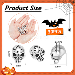 30 шт. бусины из сплава в тибетском стиле&nbsp;TIBEB-UN0001-07