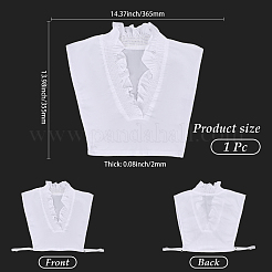 Съемная хлопковая рубашка женская накладной воротник AJEW-WH20054-051