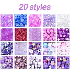 Наборы для изготовления растягивающихся браслетов из акрила и полимерной глины своими руками&nbsp;DIY-YW0008-96