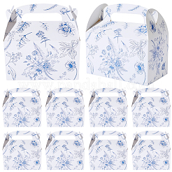 12 шт. складные бумажные подарочные коробки для конфет с вырубной ручкой&nbsp;CON-WH20001-18B