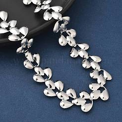 Ожерелья из нержавеющей стали 304 с каплевидными звеньями&nbsp;NJEW-D333-03P