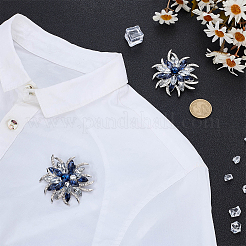 2 шт. броши-цветы со стразами&nbsp;JEWB-FG0001-50