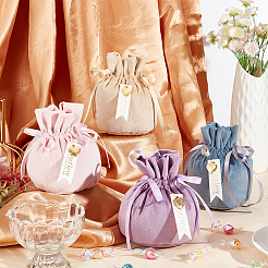 8 набор двухцветных бархатных мешочков для хранения конфет&nbsp;ABAG-BC0001-37