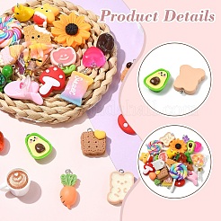 24шт. 24 набора подвесок из смолы&nbsp;RESI-YW0003-23