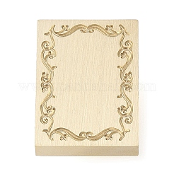 Прямоугольная цветочная рамка&nbsp;AJEW-M037-04G-02