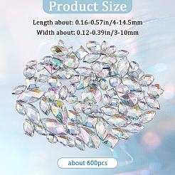 Акриловый кабошоны со стразами&nbsp;DIY-WH20007-239B