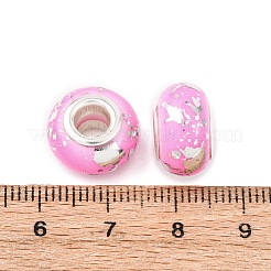 Европейские бусины-рондель из непрозрачной смолы&nbsp;RESI-Z046-03B