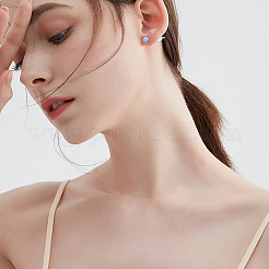 5 пара 5-х цветных гипоаллергенных биокерамических сережек-гвоздиков из циркониевой керамики для чувствительных ушей&nbsp;EJEW-BBC0001-42A