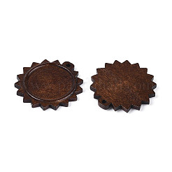 Оправы для кабошонов из древесины схимы&nbsp;WOOD-N022-03