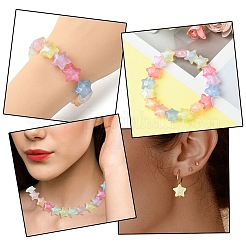 Светящиеся акриловые бусины&nbsp;OACR-YW0001-86