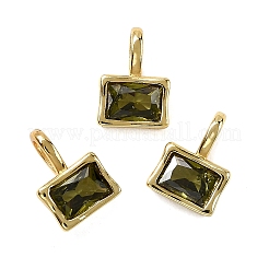 Прямоугольник латуни микро проложит кубических подвески диоксида циркония&nbsp;KK-C134-07G