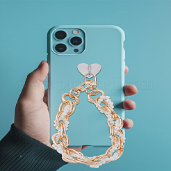 Алюминиевые цепочки для украшения чехла телефона&nbsp;AJEW-LP0005-20G