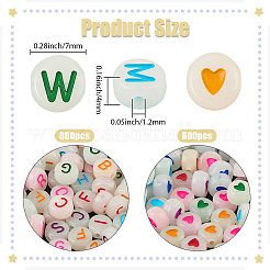 1400шт 2 стиля светящиеся акриловые бусины&nbsp;MACR-PA0001-30