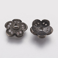 Латунь микро проложить кубический цирконий шарик&nbsp;ZIRC-G133-01B-RS