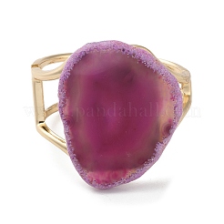 Обшивка стойки латунь с натуральным агатом&nbsp;RJEW-Q809-01E