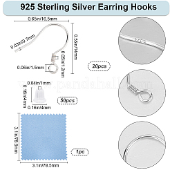 10 пара 925 крючка для сережек из стерлингового серебра&nbsp;STER-BBC0006-81