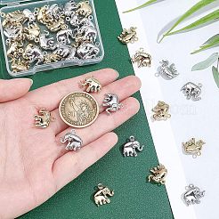 40 шт. 2-х цветные подвески из нержавеющей стали 304&nbsp;STAS-UN0030-08