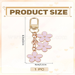 1 шт. подвеска в виде цветка из цинкового сплава с эмалью&nbsp;HJEW-LP0001-69C