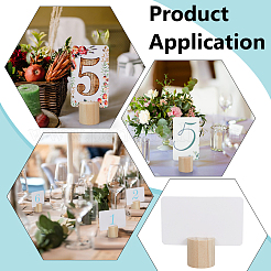 24 шт. держатель для блокнота из дерева-колонны&nbsp;AJEW-BC0009-95C