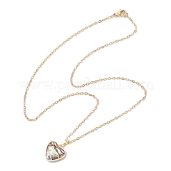 Ожерелья с подвесками из натуральных ракушек пауа&nbsp;NJEW-JN05141-02