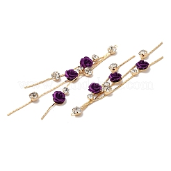 Большие подвески из настоящей 18-каратной позолоченной латуни со стеклянными стразами и кисточками&nbsp;KK-B074-14G-03