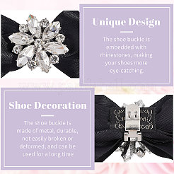 2 шт. съемный бант из полиэстеровой ленты для украшения обуви&nbsp;FIND-FG0003-03C