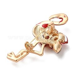 Брошь из сплава с кристаллами и легкими сиамскими стразами&nbsp;LS-JEWB-R025-04B