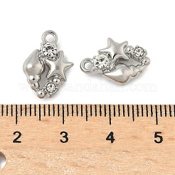 Подвески из сплава и страза&nbsp;PALLOY-F316-02B-P