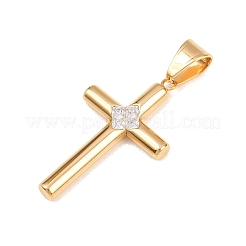 Подвески из хирургической нержавеющей стали 316 и прозрачного кубического циркония.&nbsp;STAS-A137-03A-G