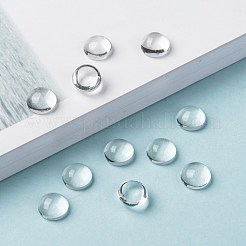 Прозрачный полукруглый стеклянные кабошоны&nbsp;X-GGLA-R027-8mm