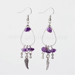 Тибетский стиль сплава люстра серьги&nbsp;EJEW-JE02208