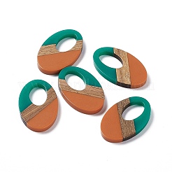 Подвески из непрозрачной смолы и ореха&nbsp;RESI-M027-02B