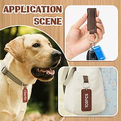 Брелки из искусственной кожи&nbsp;KEYC-WH0038-39