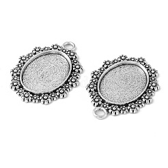 Старинные тибетском стиле сплава сеттинги ободок цветок кулон кабошон&nbsp;TIBEP-O006-03AS